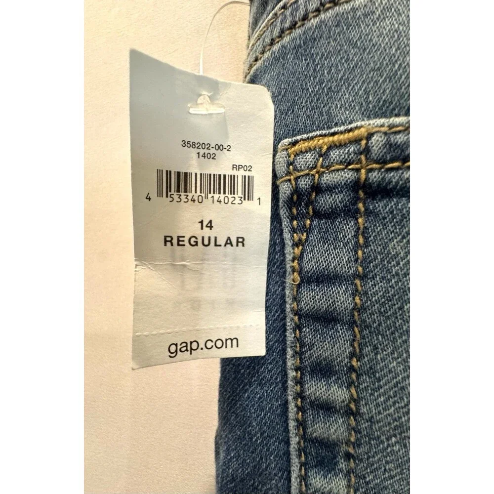 Gap Kids Girls Jeans Size 14 Regular Stretch Slim Medium Wash Denim NWT